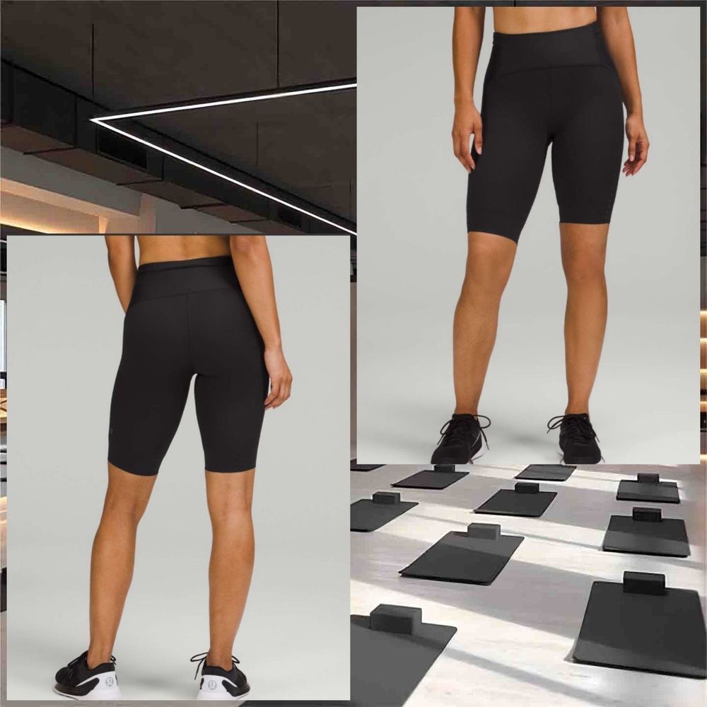 Lululemon SenseKnit Running High-Rise Short 10" Black size 14 NWT